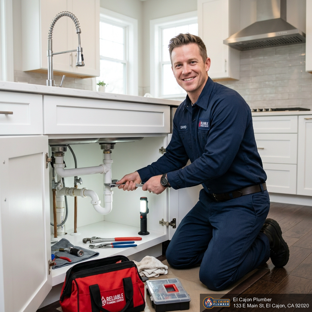 Licensed El Cajon Plumber at Work Licensed El Cajon Plumber at Work